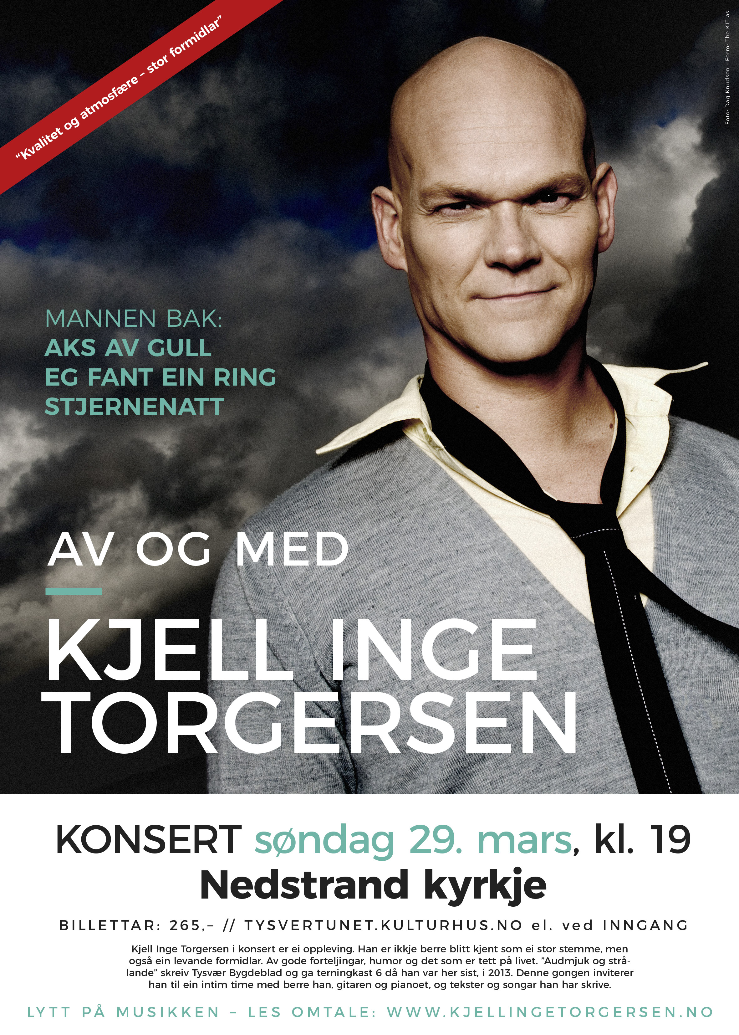 Plakat til konsert i Nedstrand kyrkje