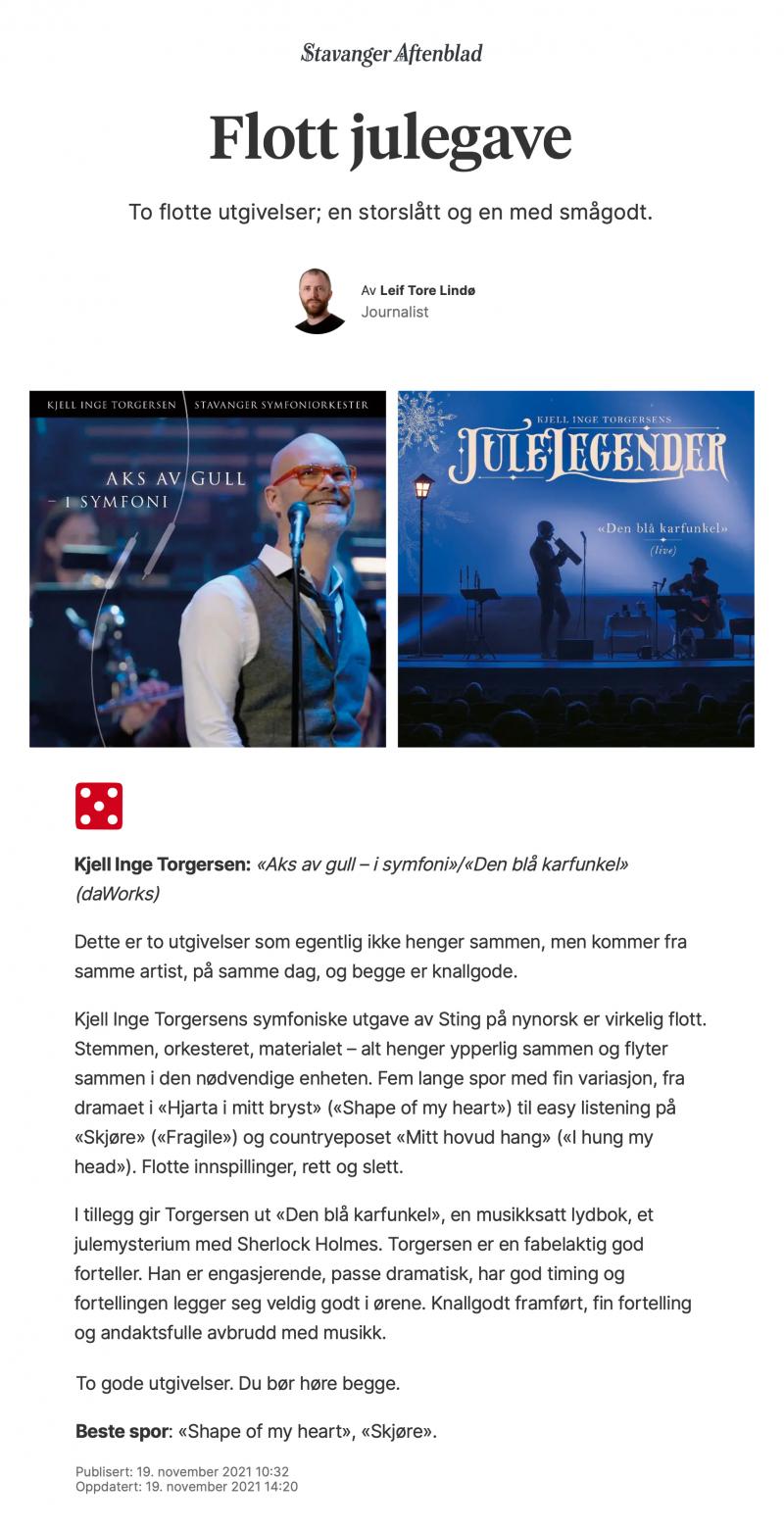 Anmeldelse Aftenbladet 19. november 2021